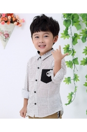 White Shirt with Black Poka Dots White Shirt with Black Poka Dots